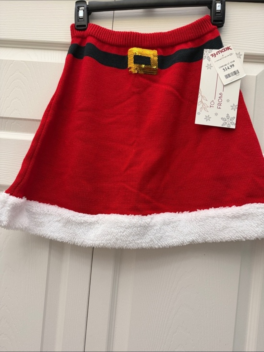 Planet Gold Mrs. Claus Skirt Size XS Christmas Holiday